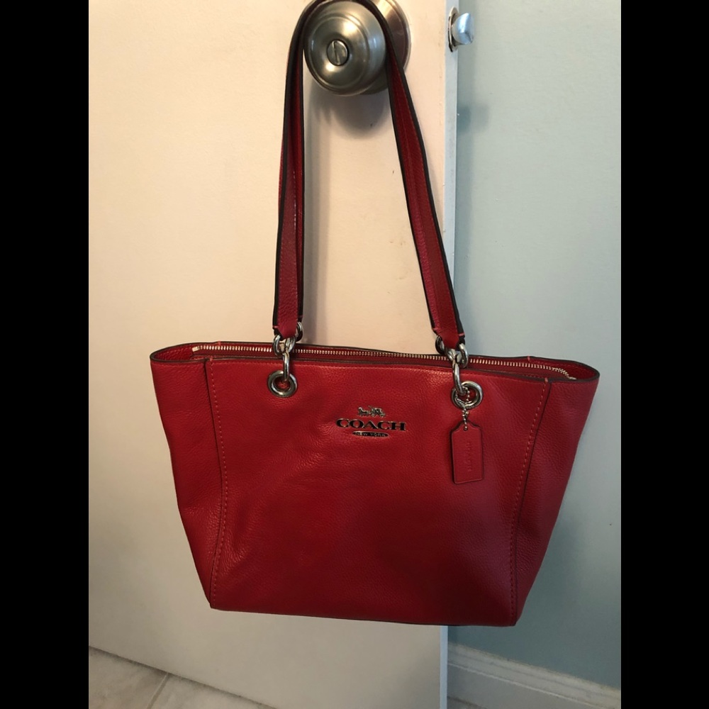 Excellent condition bright red coach bag
